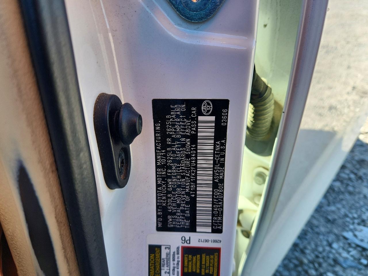 2015 TOYOTA CAMRY