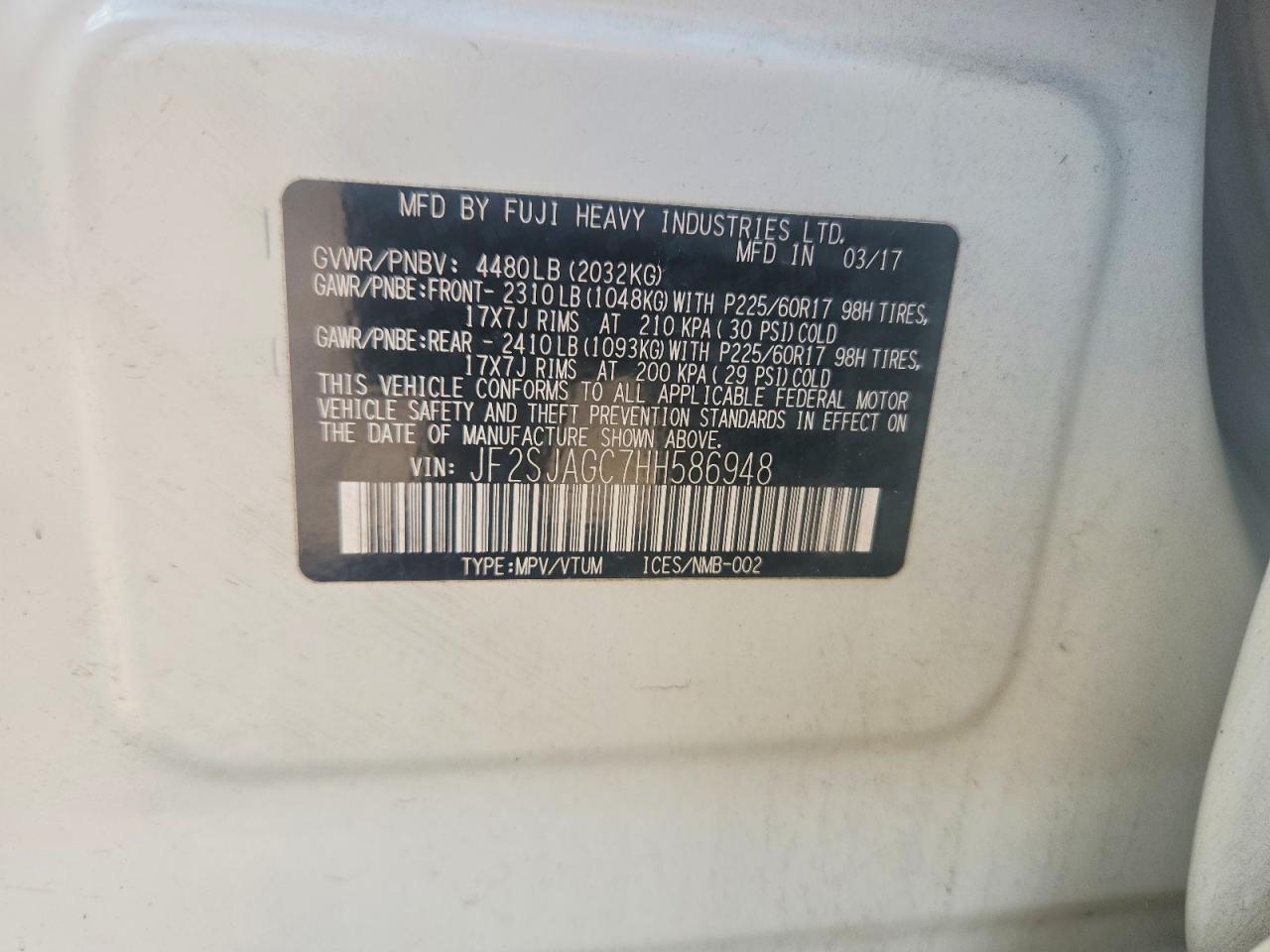 2017 SUBARU FORESTER