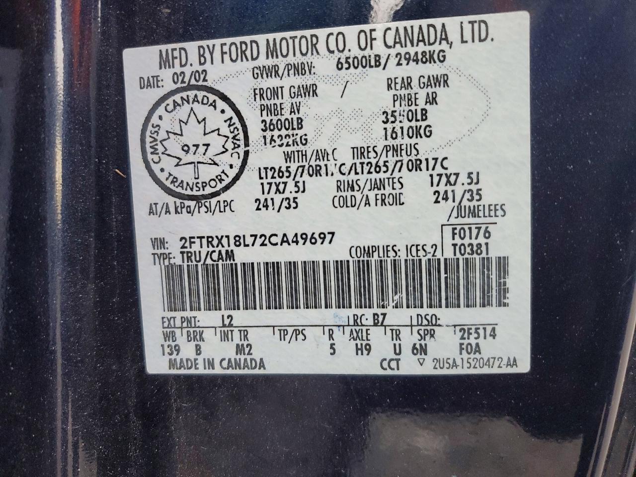 2002 FORD F-150