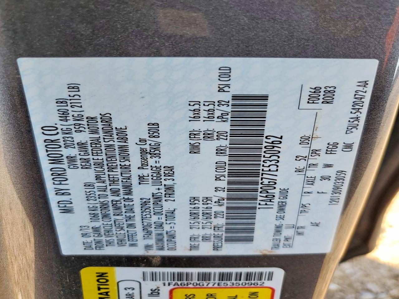 2014 FORD FUSION