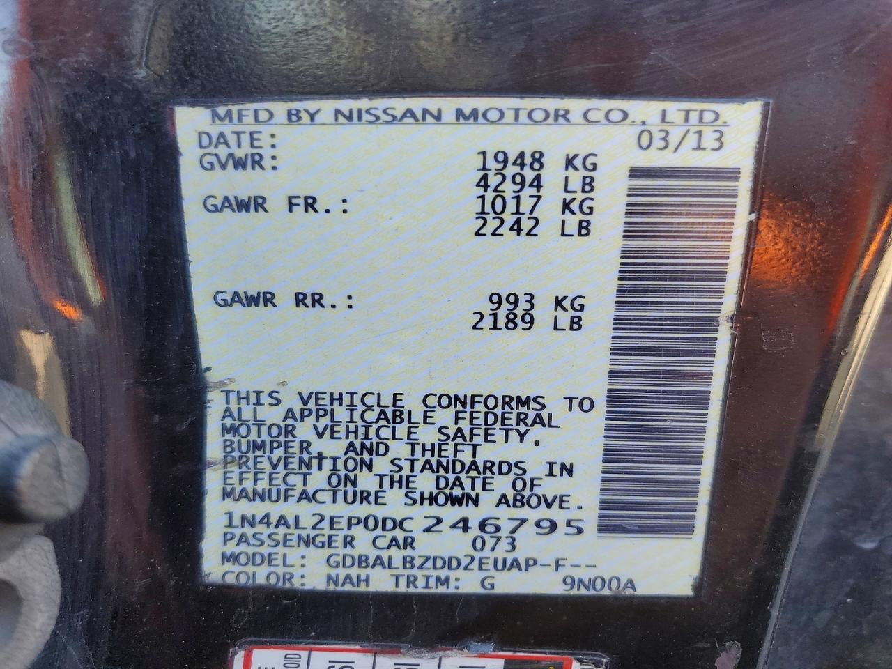 2013 NISSAN ALTIMA