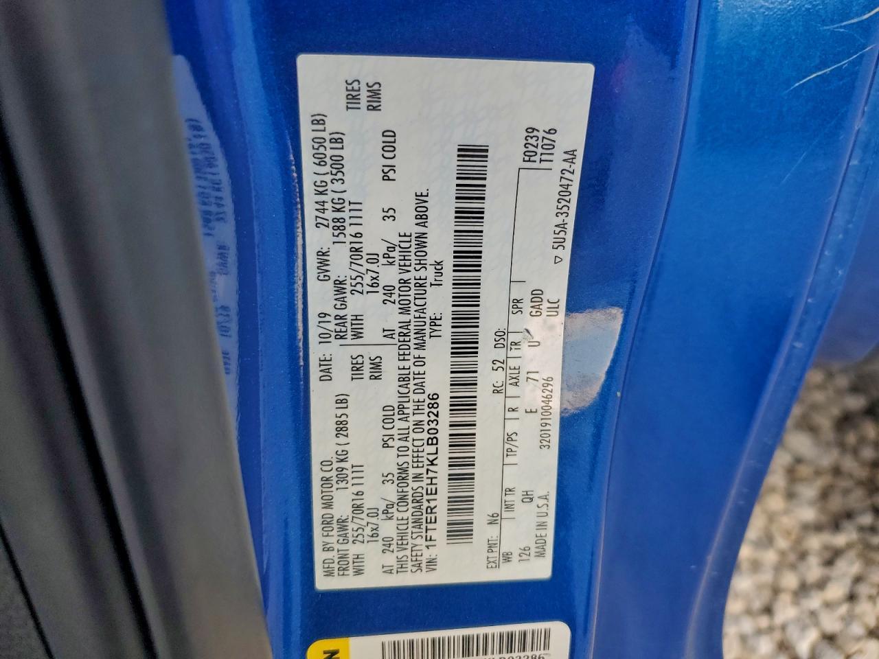 2019 FORD RANGER