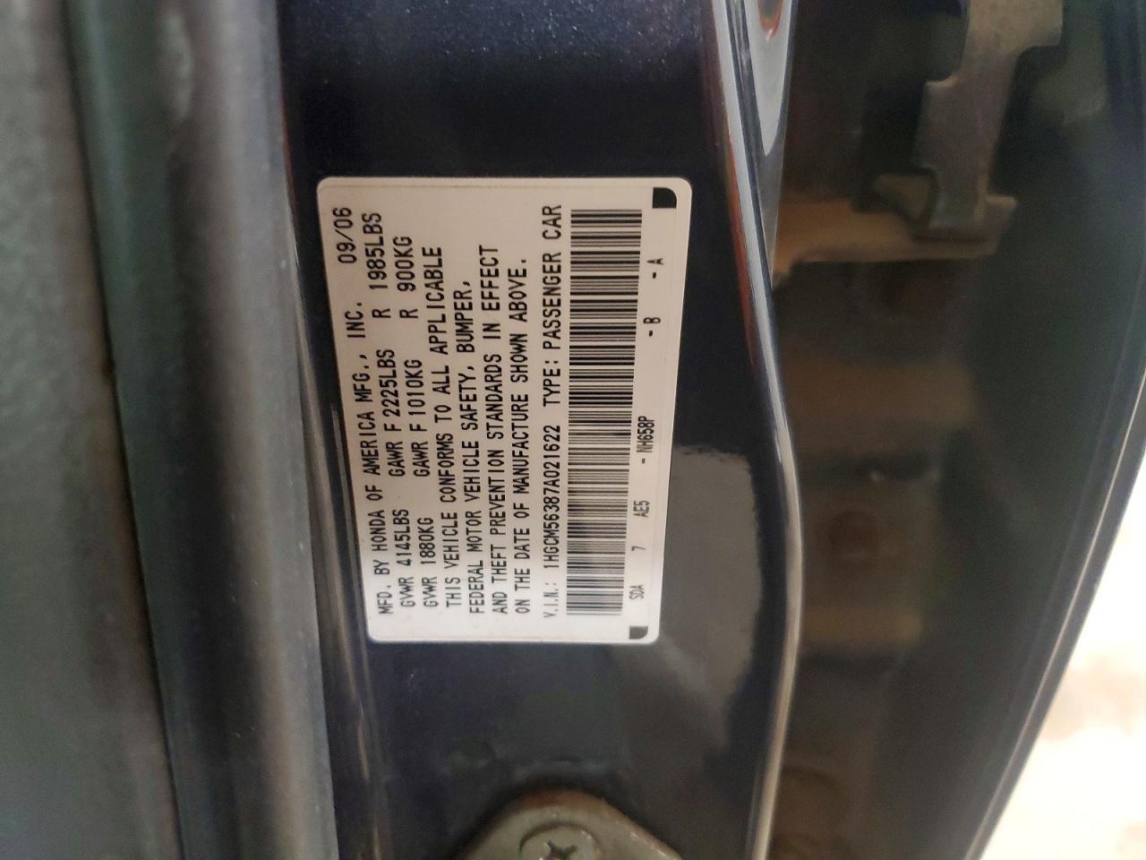 2007 HONDA ACCORD