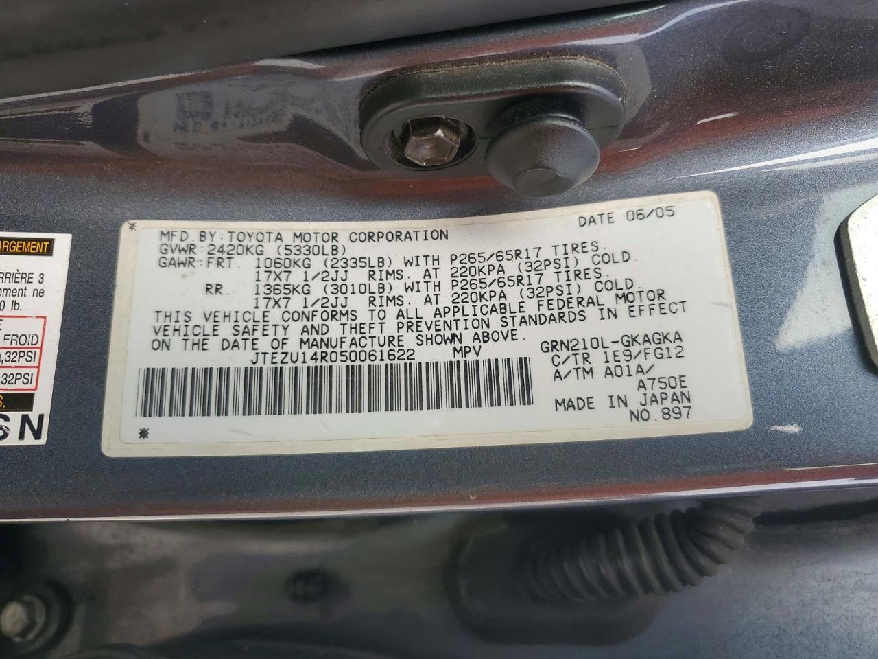 2005 TOYOTA 4Runner