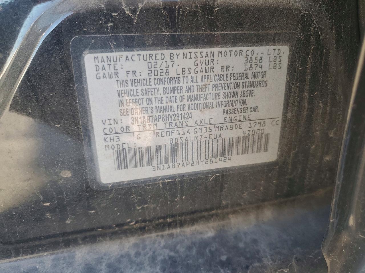 2017 NISSAN SENTRA
