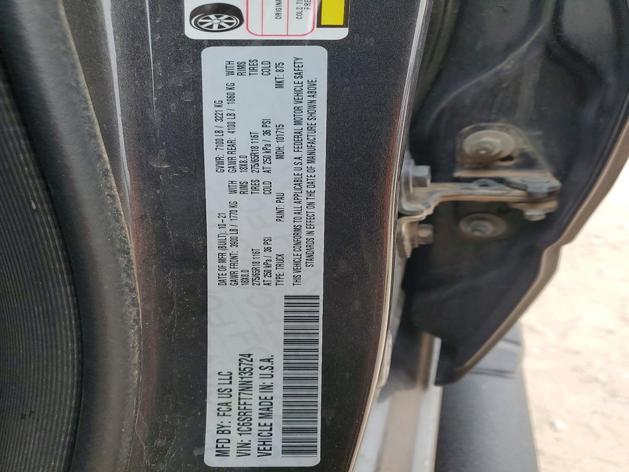 2022 RAM 1500