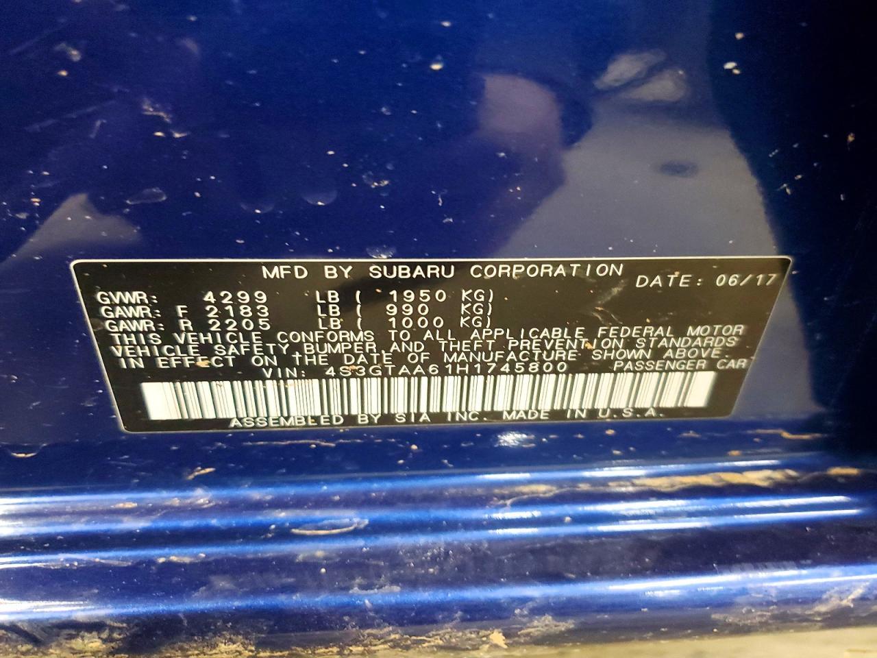 2017 SUBARU IMPREZA