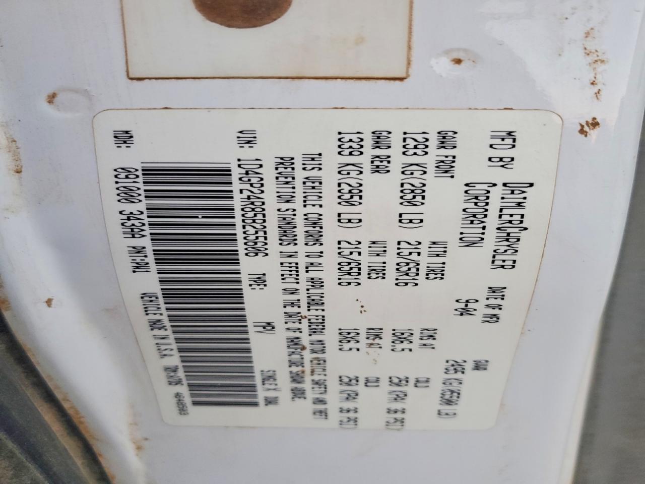 2005 DODGE GRAND CARAVAN