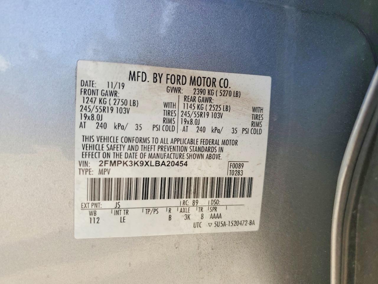 2020 FORD EDGE