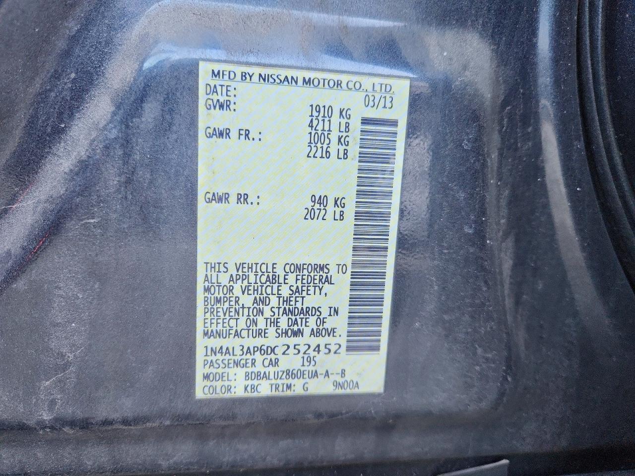 2013 NISSAN ALTIMA