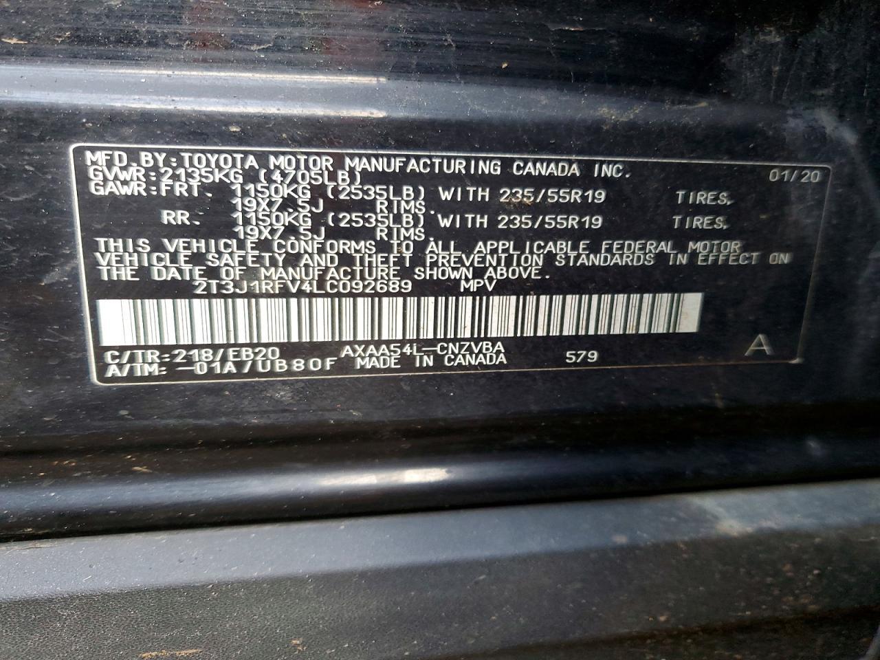 2020 TOYOTA RAV4