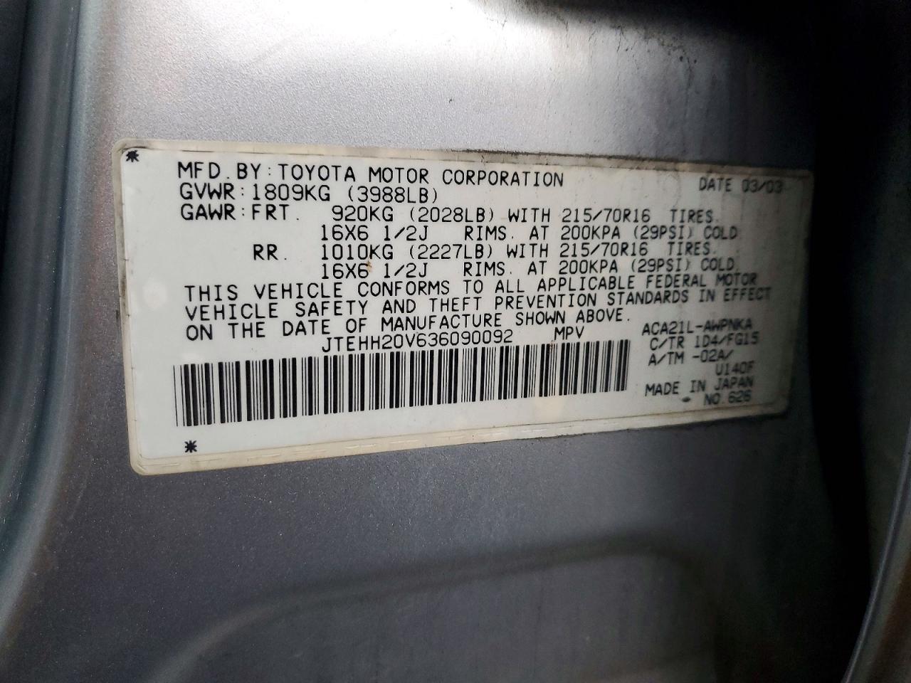 2003 TOYOTA RAV4