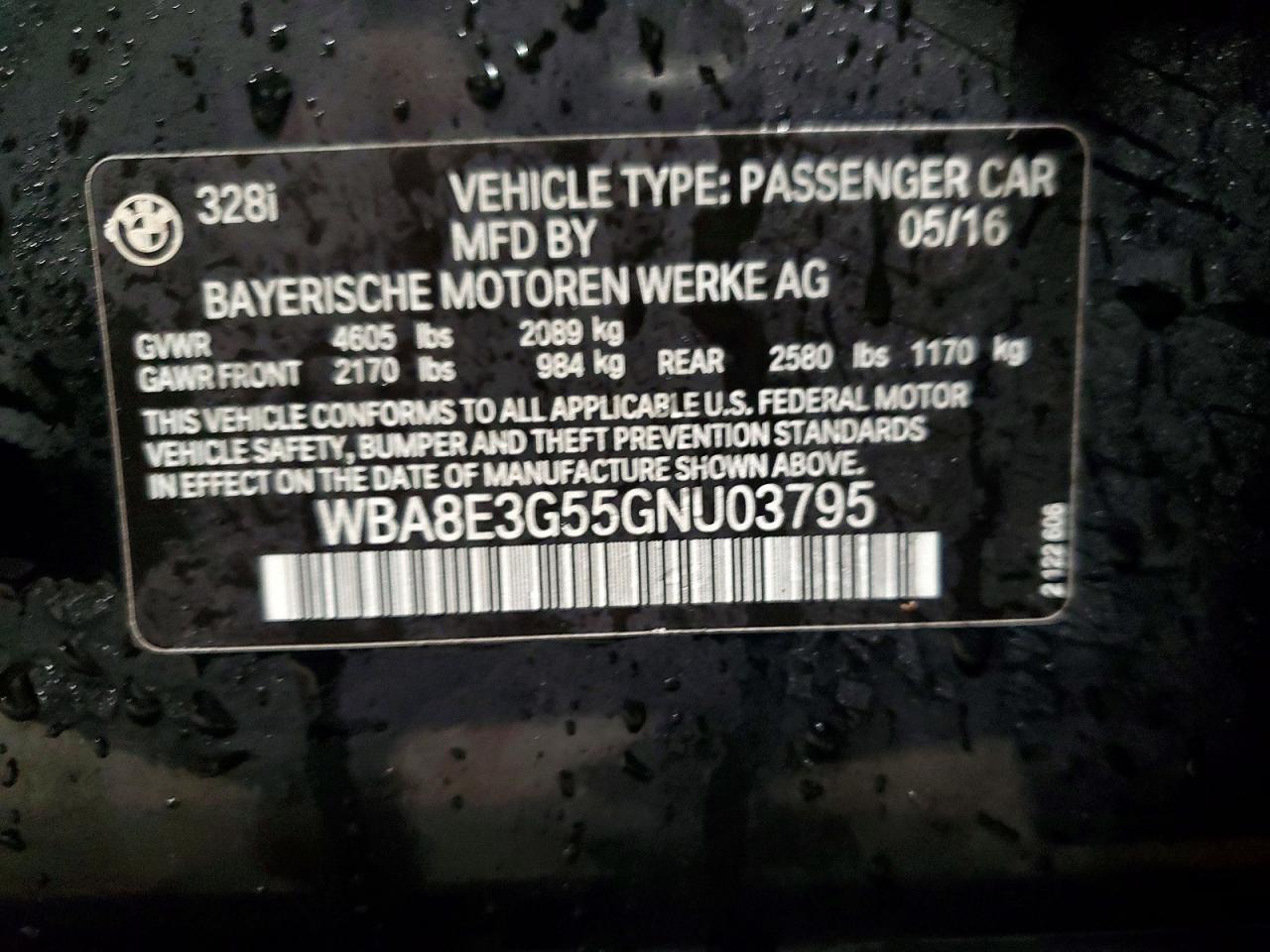 2016 BMW 3 SERIES