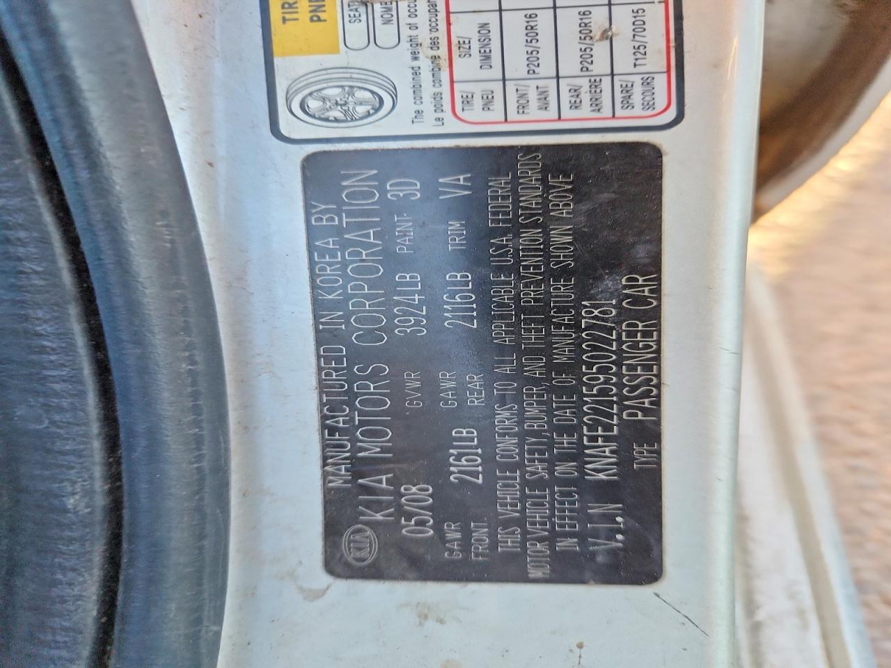 2009 KIA Spectra