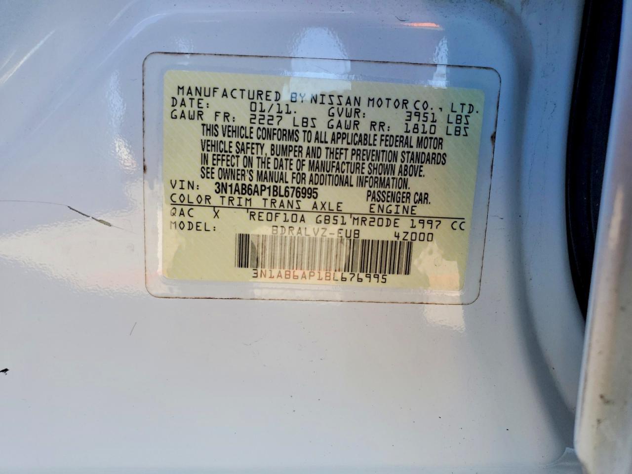 2011 NISSAN SENTRA