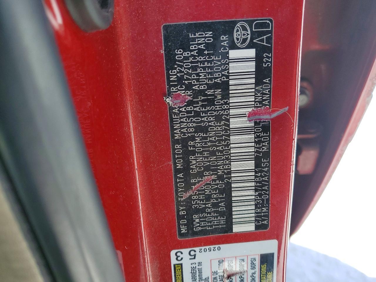 2007 TOYOTA COROLLA