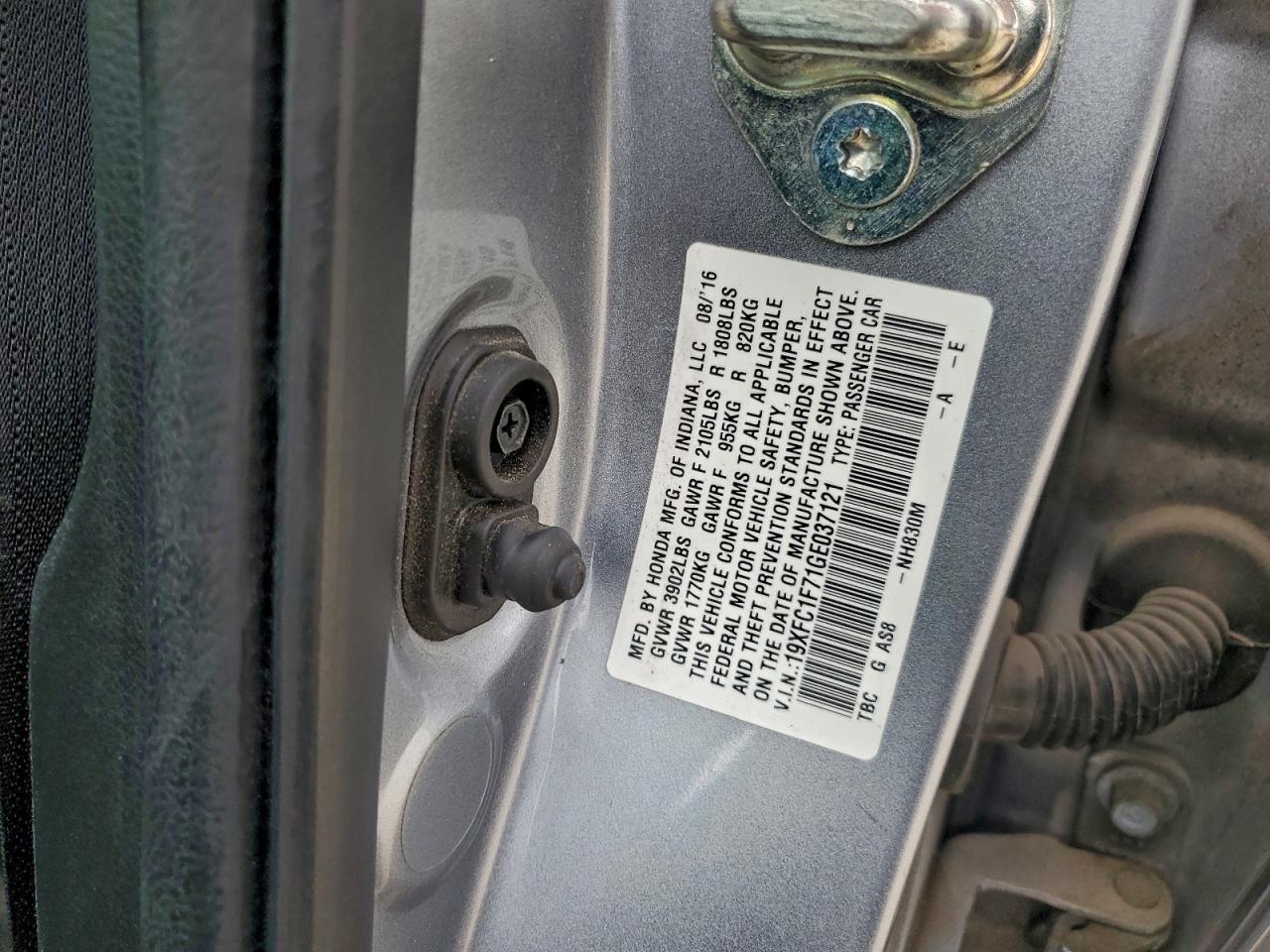 2016 HONDA CIVIC