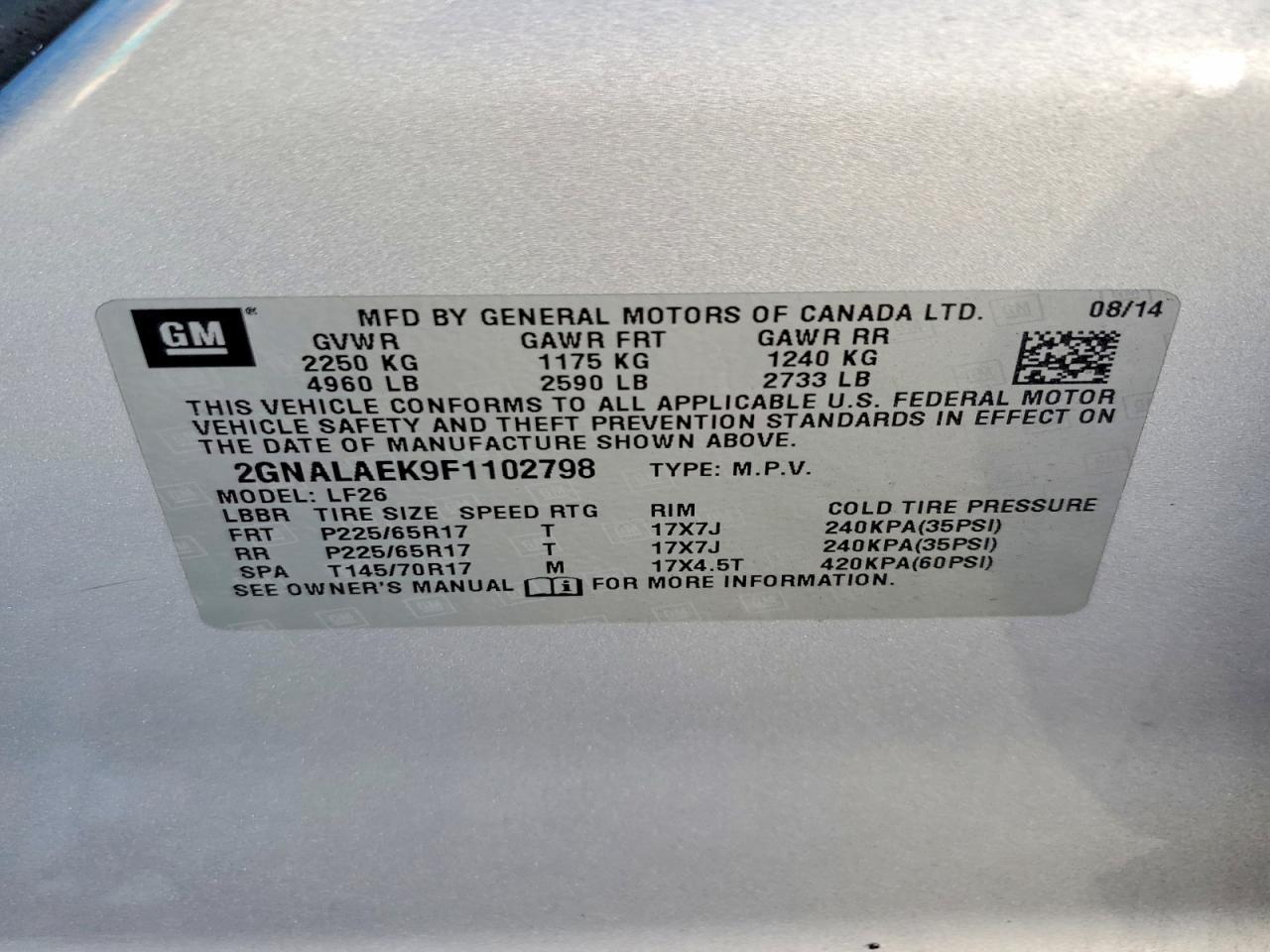2015 CHEVROLET EQUINOX