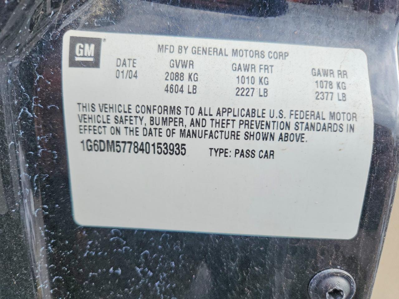 2004 CADILLAC CTS