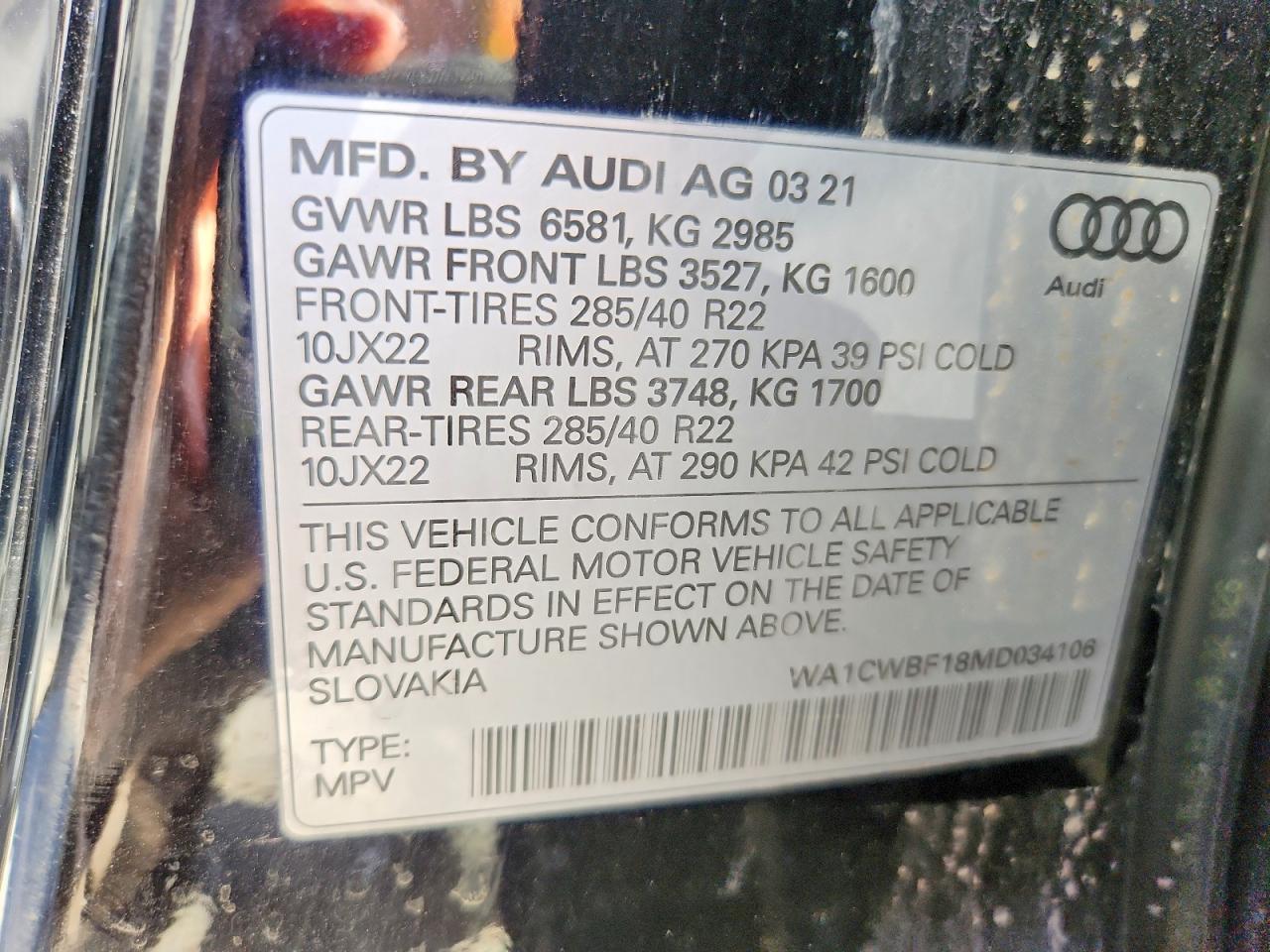 2021 AUDI SQ8