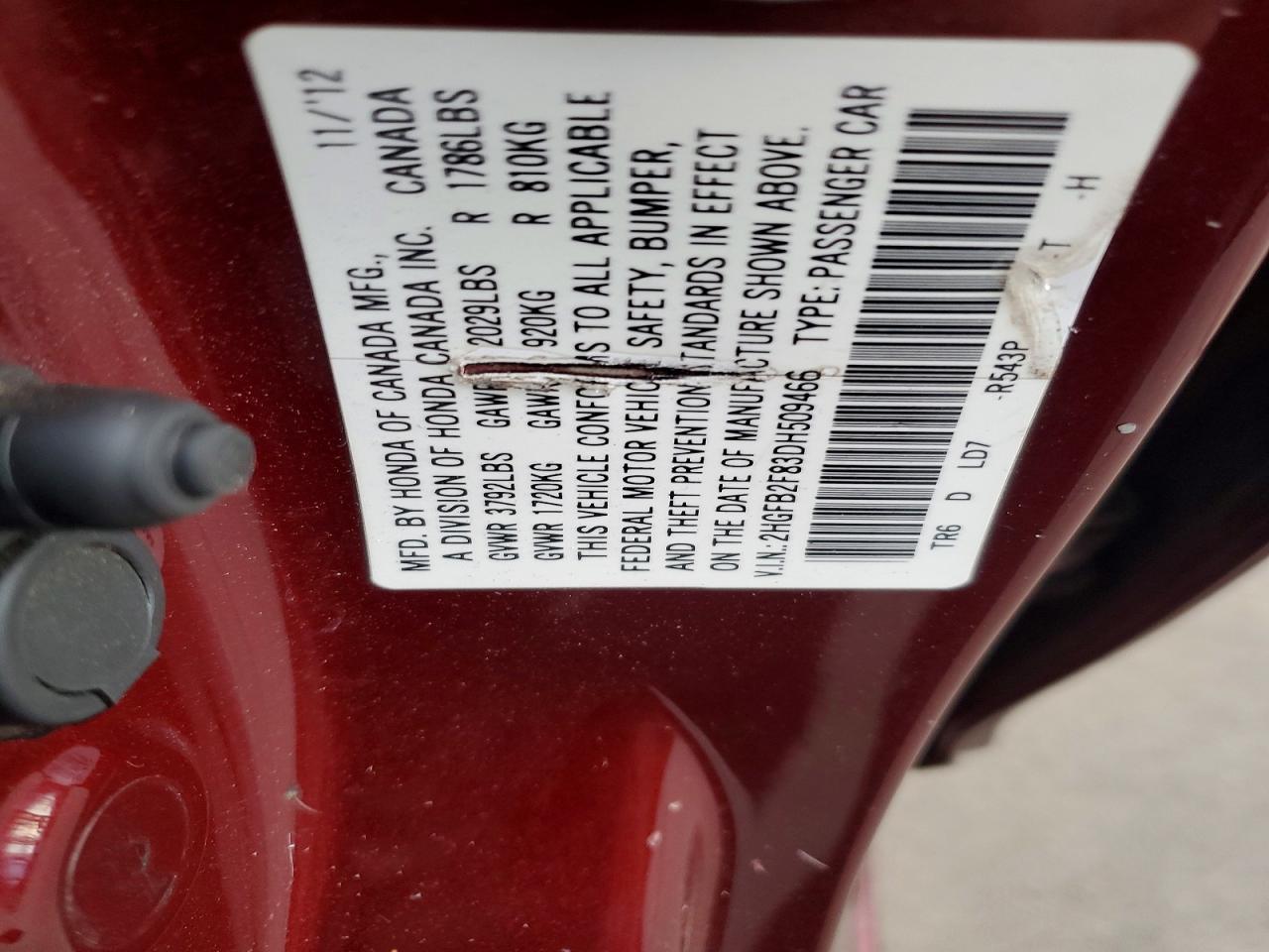 2013 HONDA CIVIC