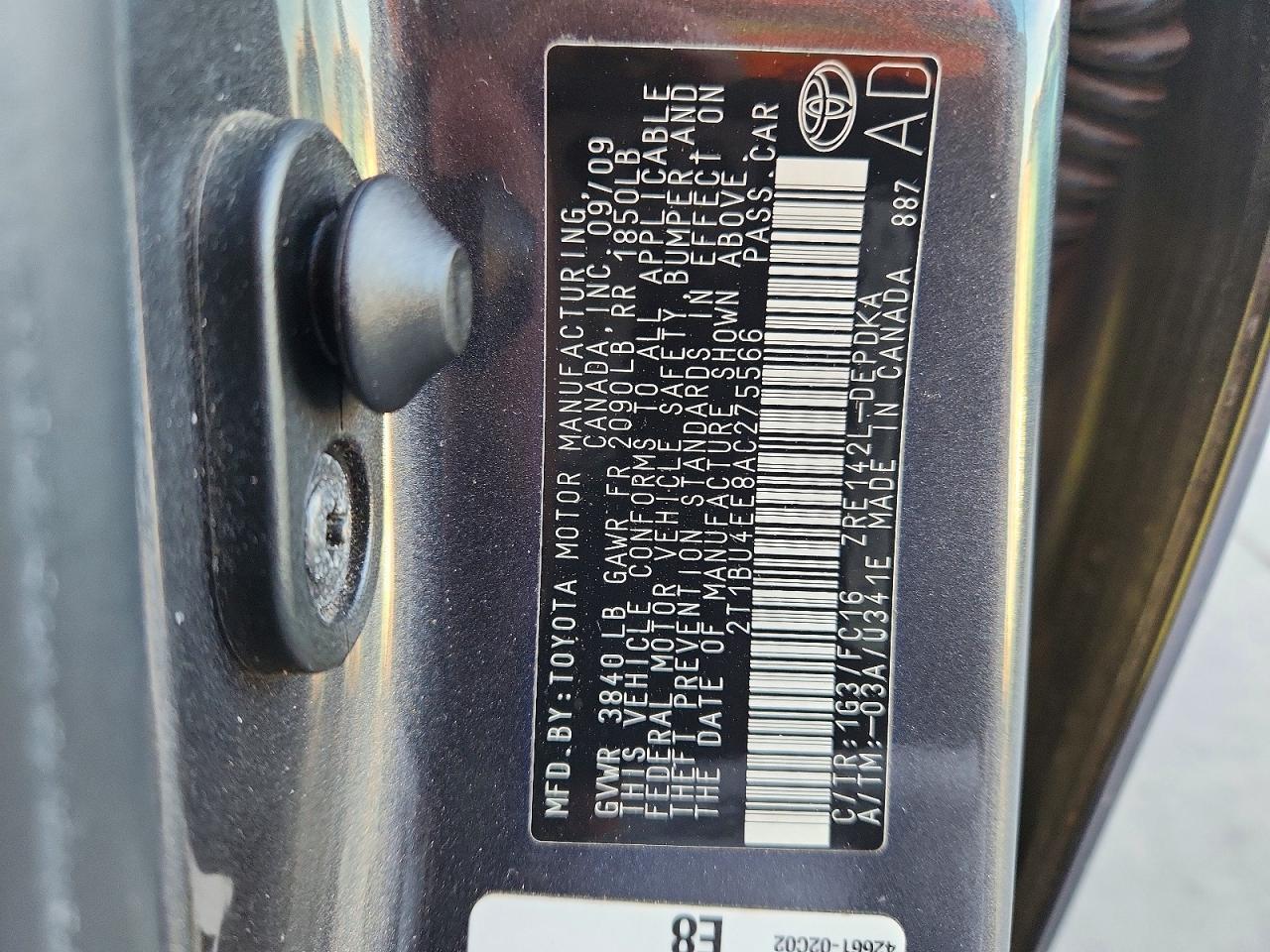 2010 TOYOTA COROLLA