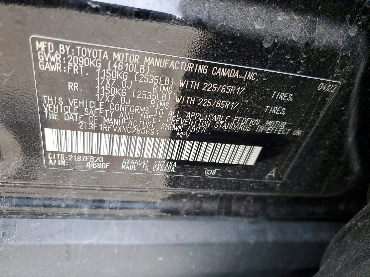 2022 TOYOTA RAV4