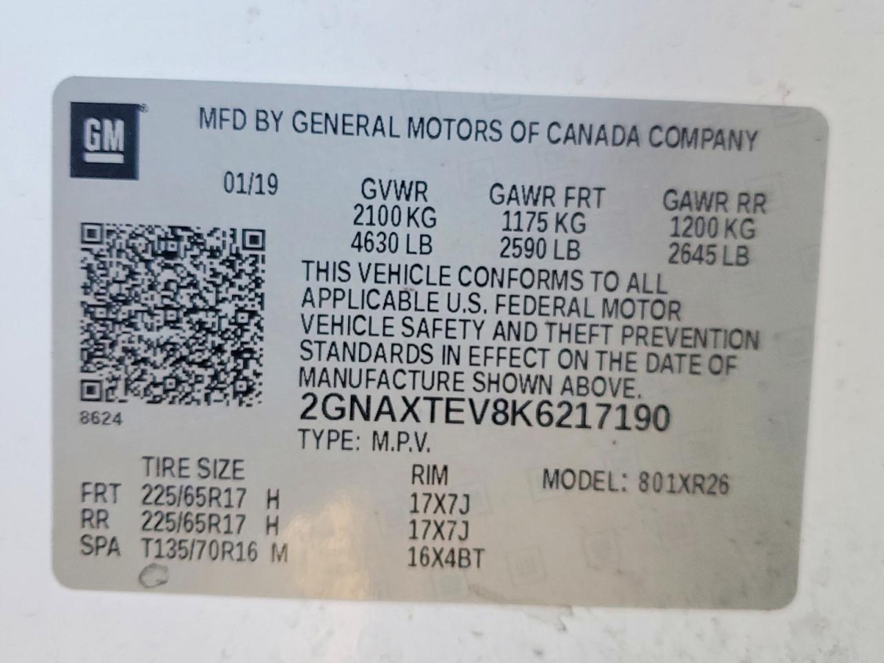 2019 CHEVROLET EQUINOX