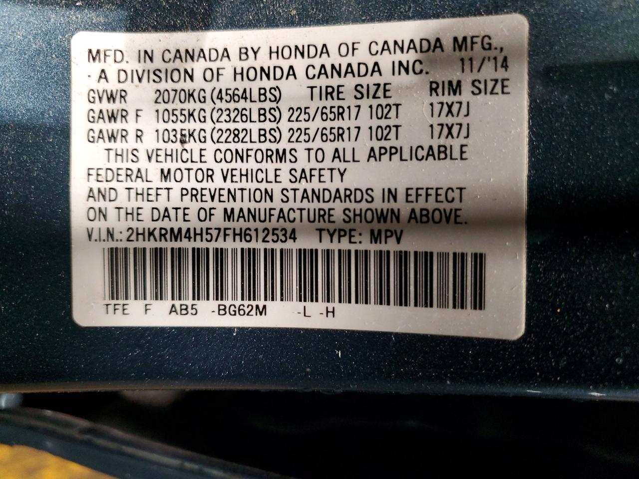 2015 HONDA CR-V