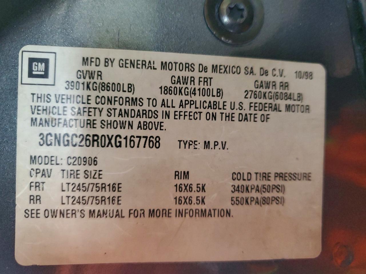 1999 CHEVROLET Suburban