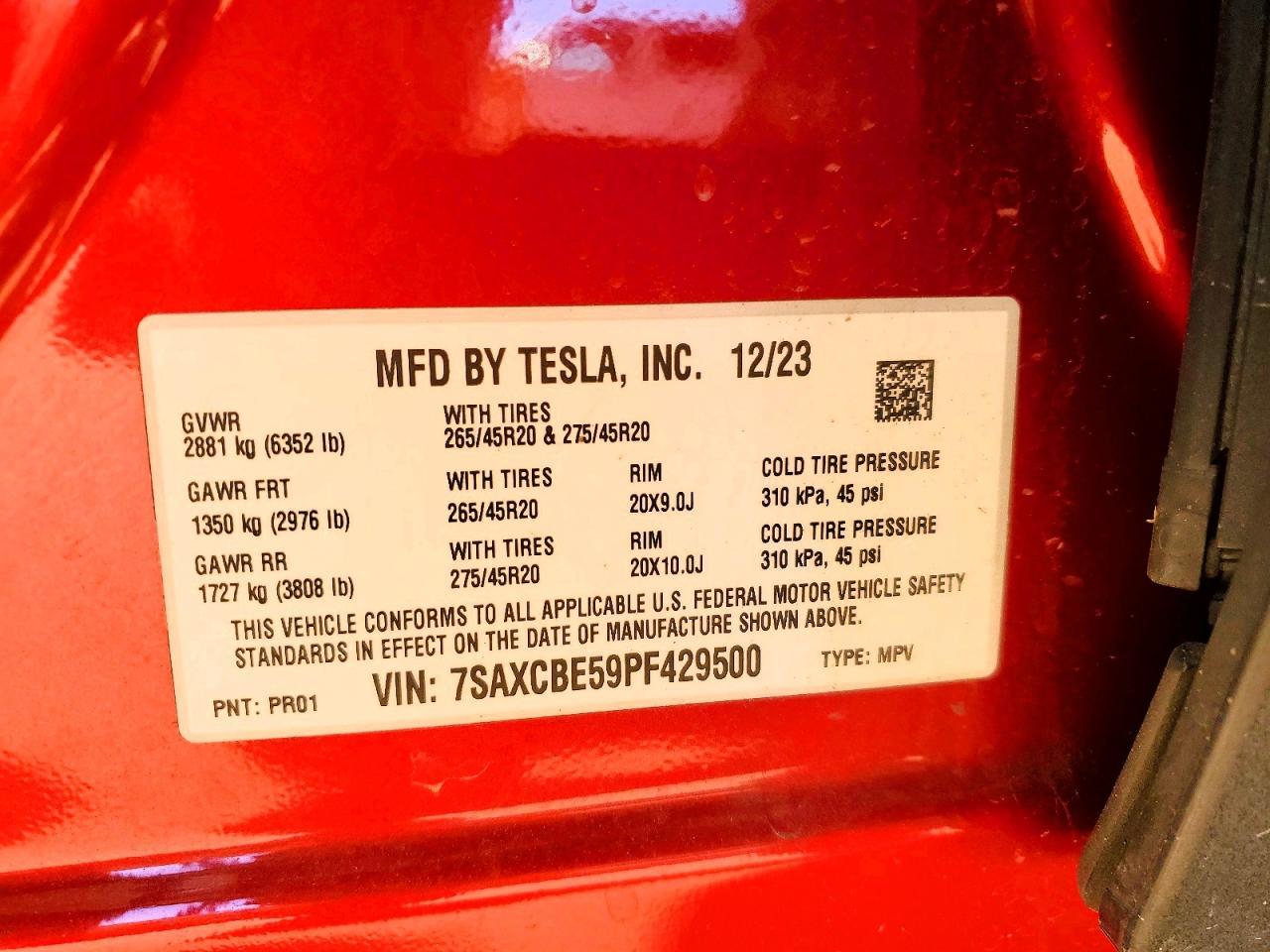 2023 TESLA MODEL X