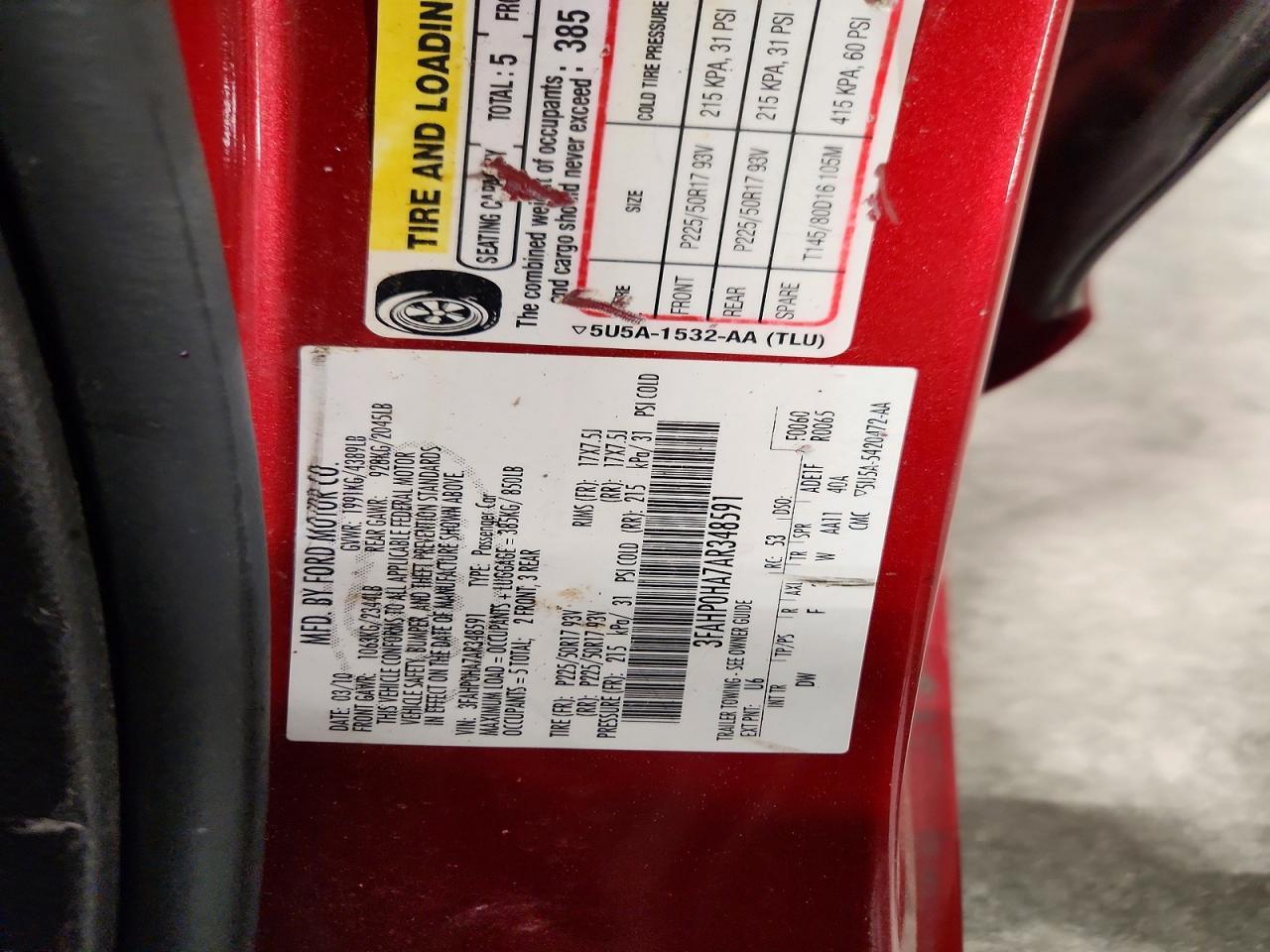 2010 FORD FUSION