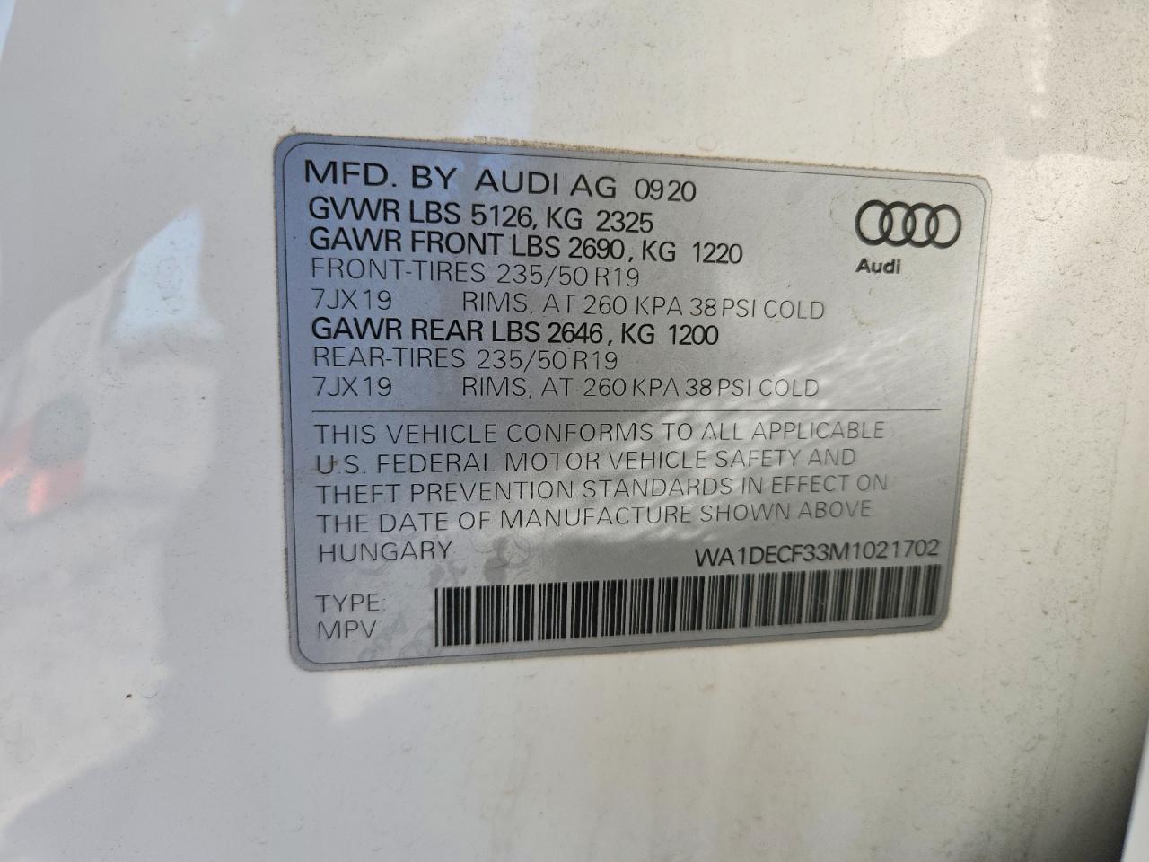 2021 AUDI Q3