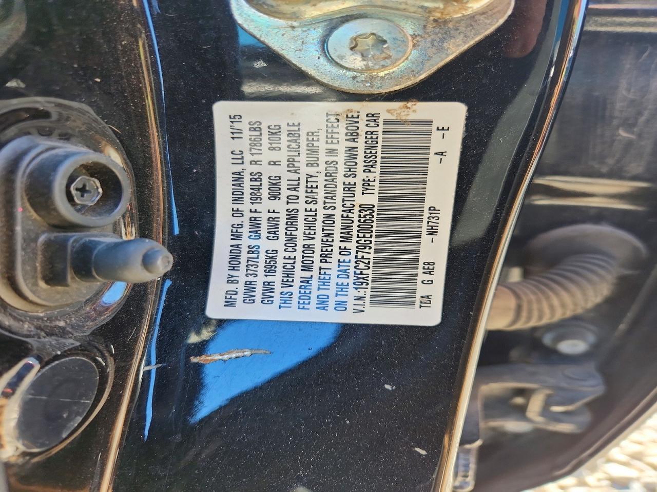 2016 HONDA CIVIC