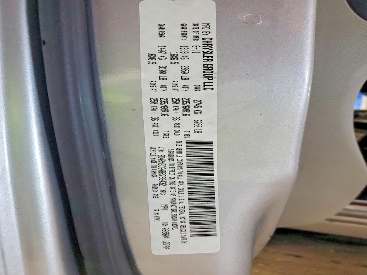 2011 DODGE GRAND CARAVAN