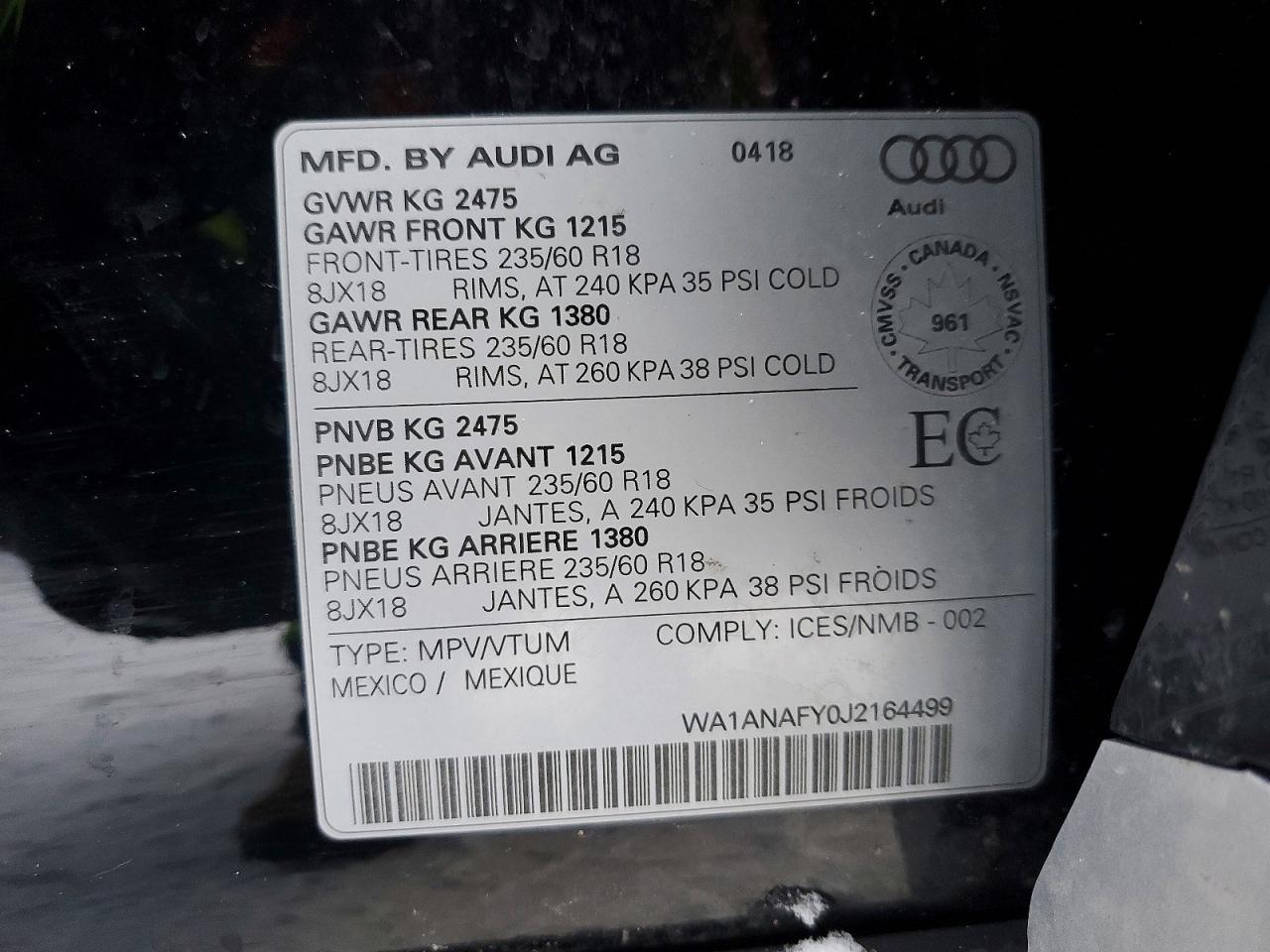 2018 AUDI Q5