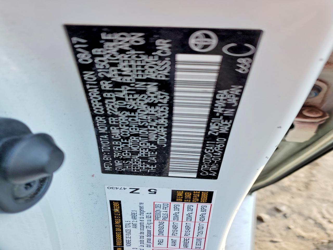 2017 TOYOTA PRIUS