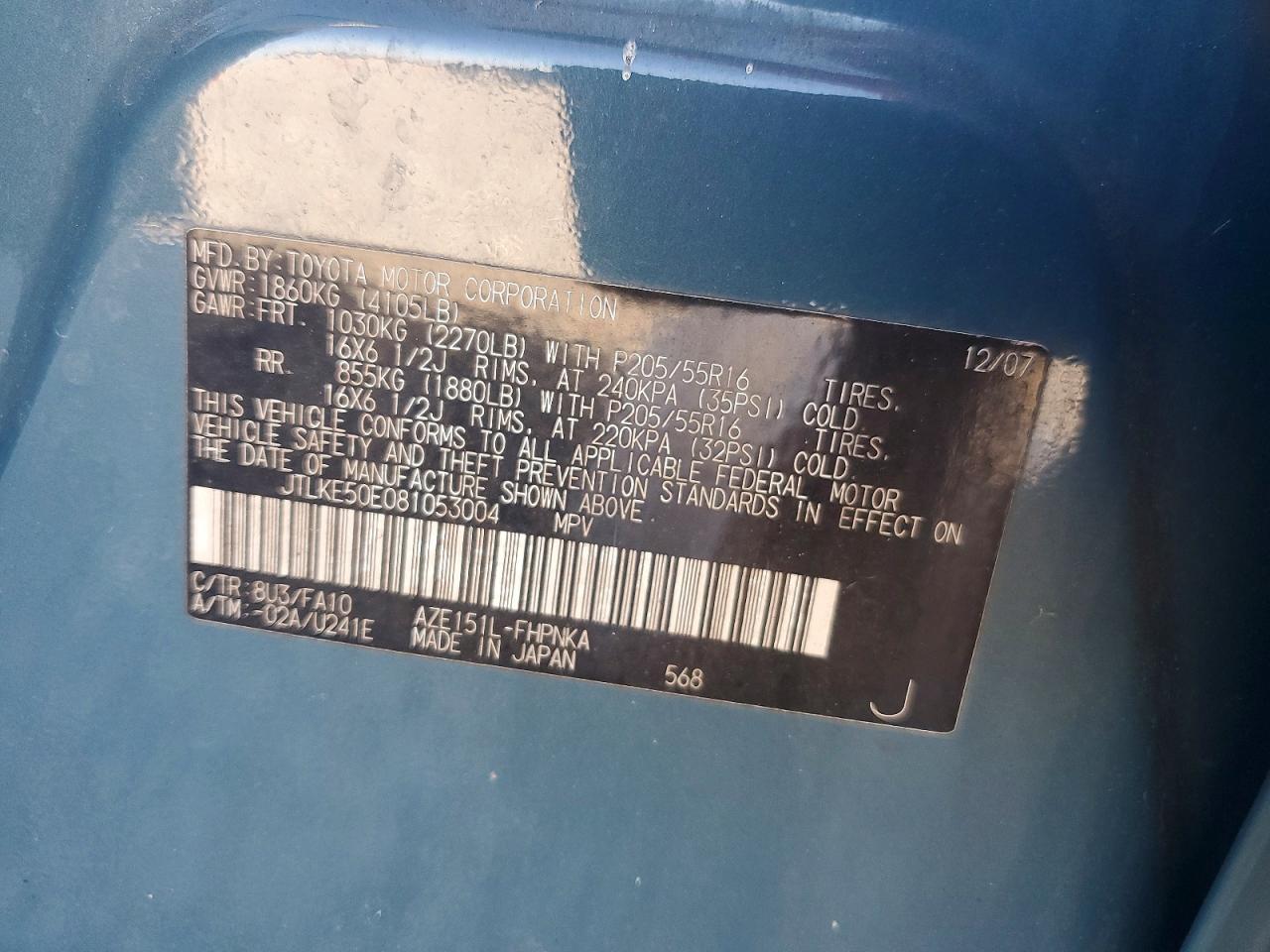 2008 TOYOTA SCION