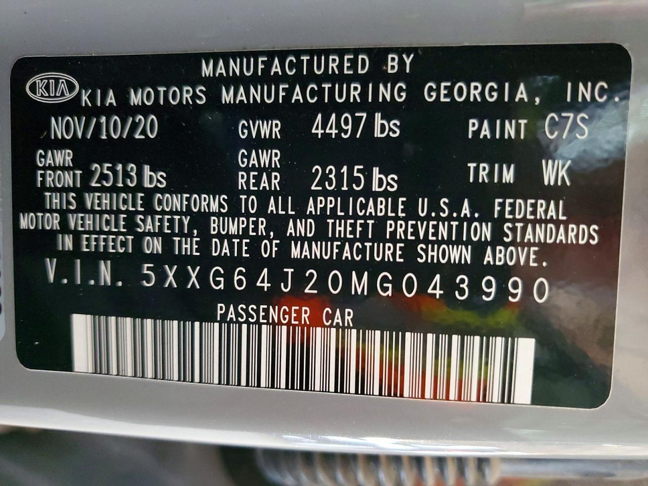 2021 KIA K5