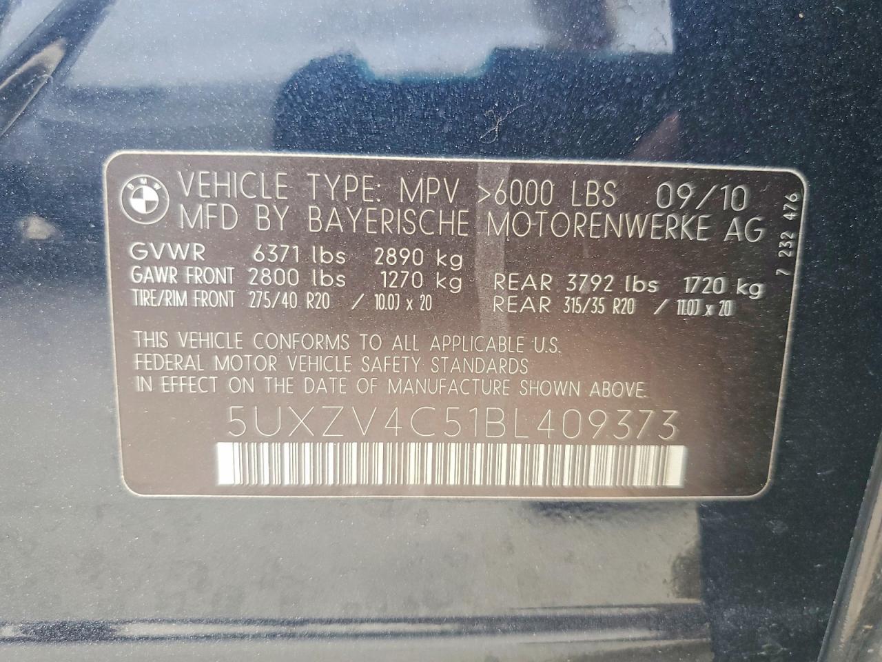 2011 BMW X5