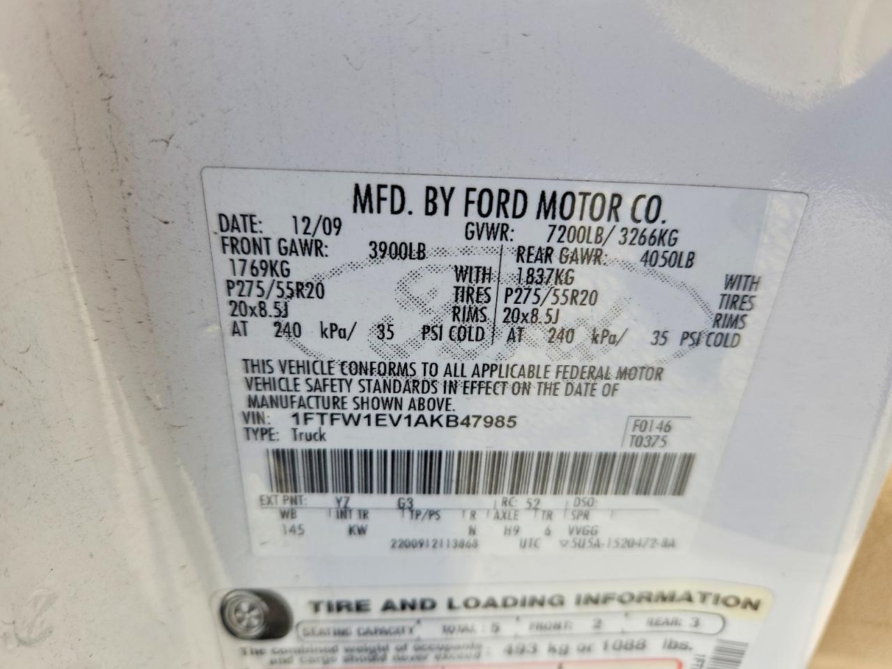 2010 FORD F-150