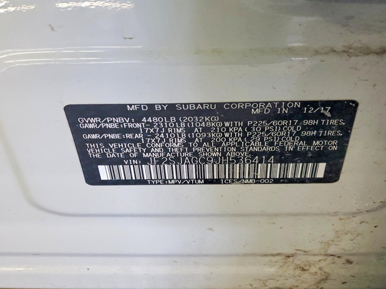 2018 SUBARU FORESTER