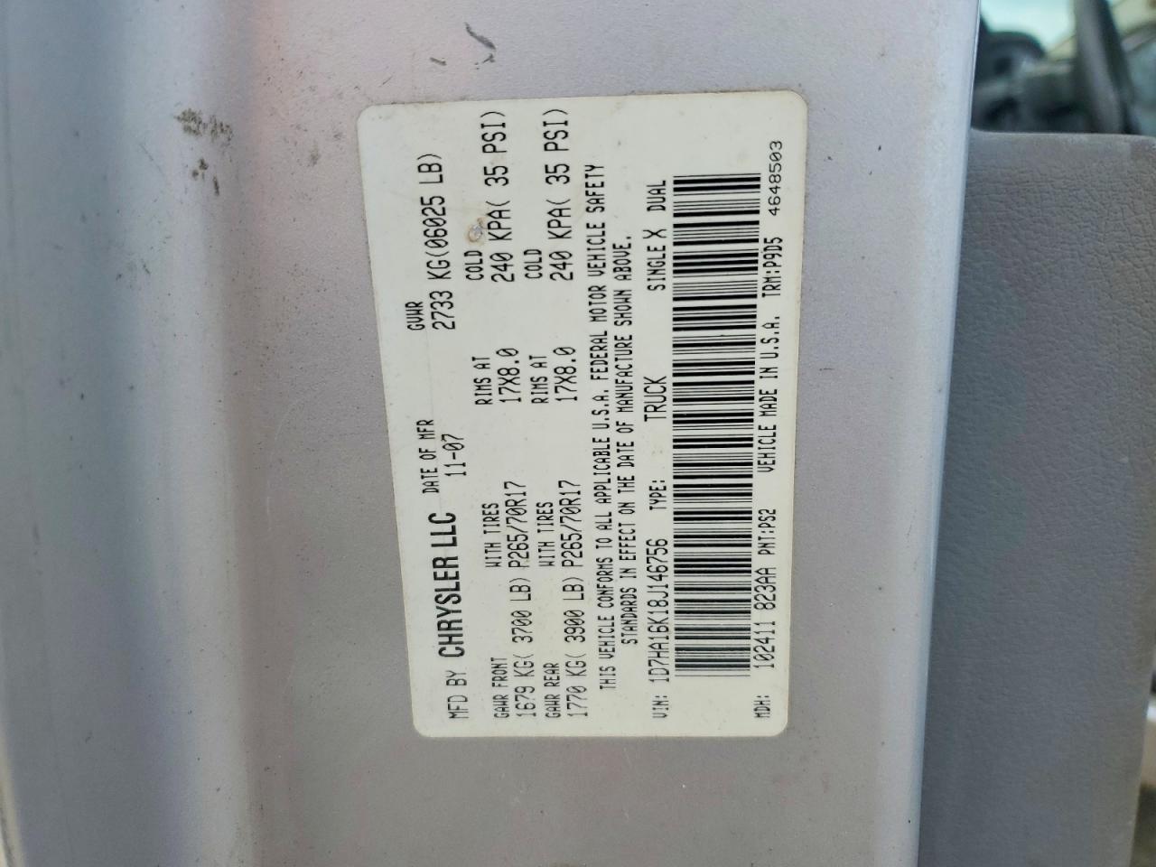 2008 DODGE RAM 1500