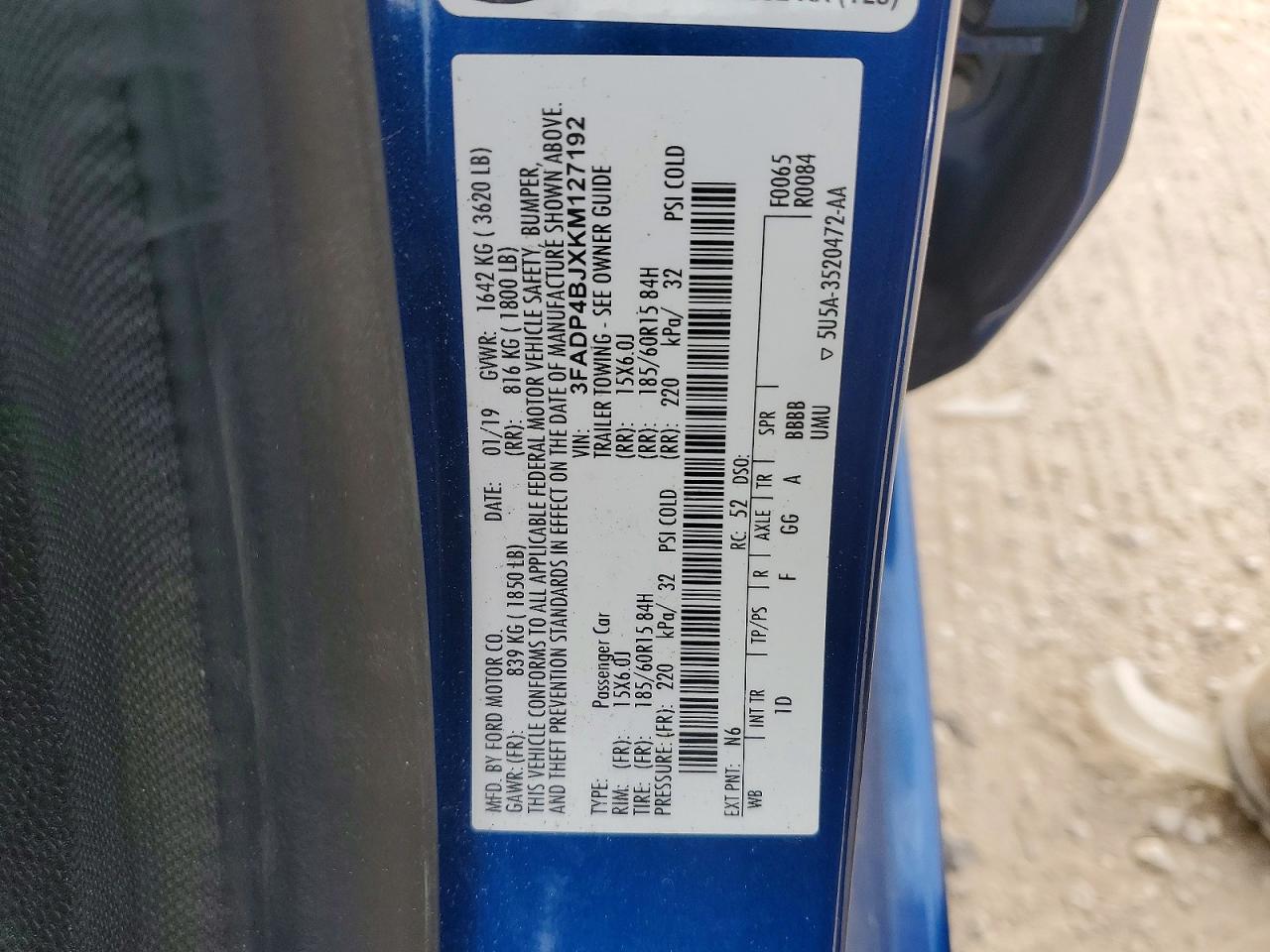 2019 FORD Fiesta
