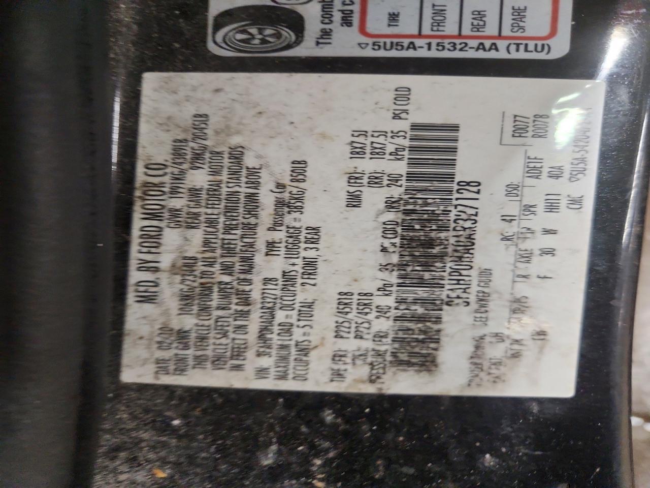 2010 FORD FUSION
