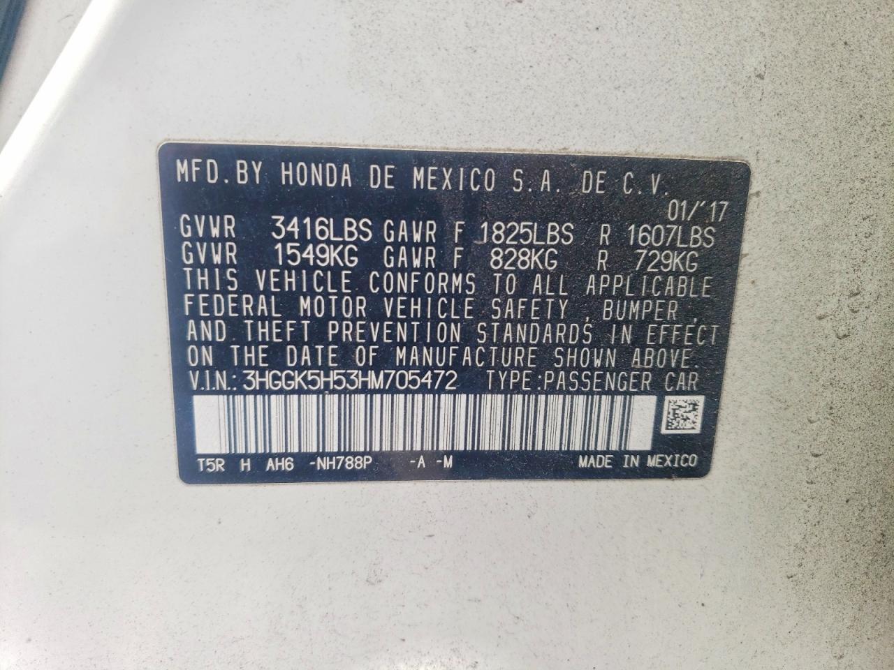 2017 HONDA FIT