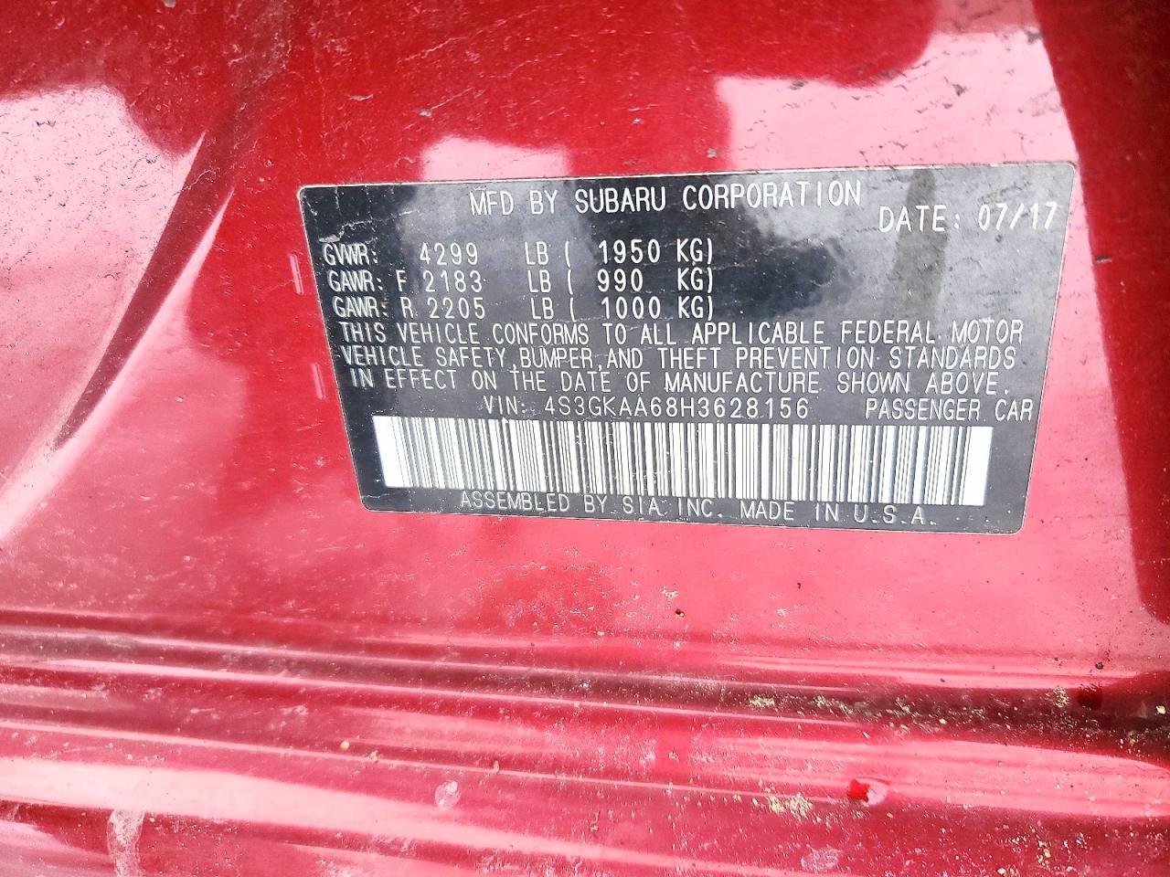 2017 SUBARU IMPREZA