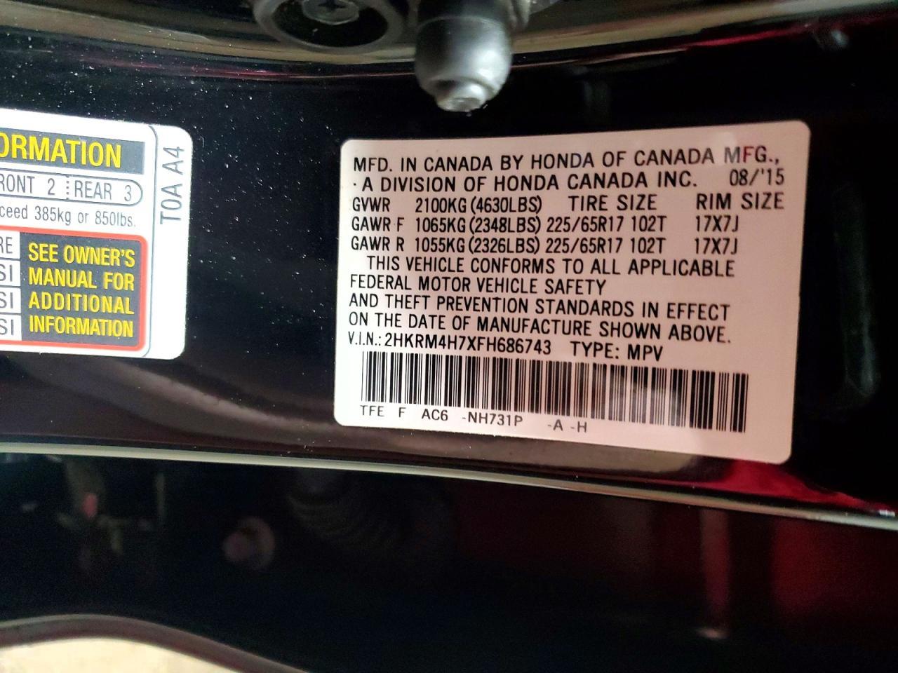 2015 HONDA CR-V