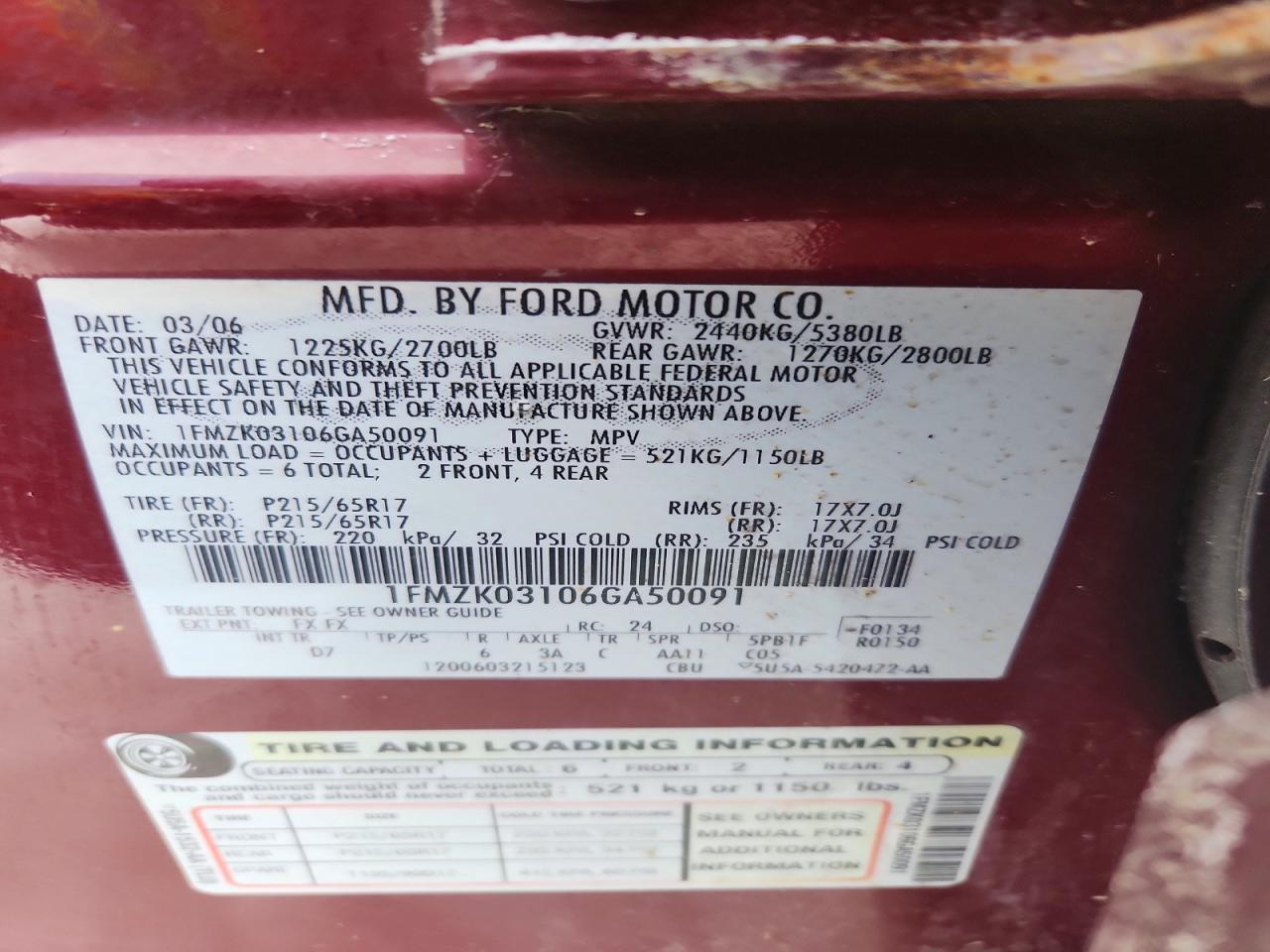 2006 FORD Freestyle
