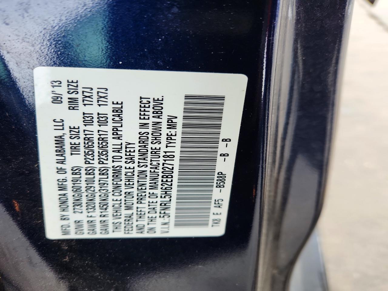 2014 HONDA ODYSSEY